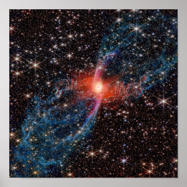 Poster NASA JWST Red Spider Nebula Photo (Devant)
