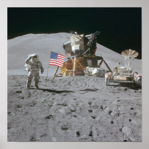 Poster Nasa Moon Landing Apollo 15 Lunar Module 1971
