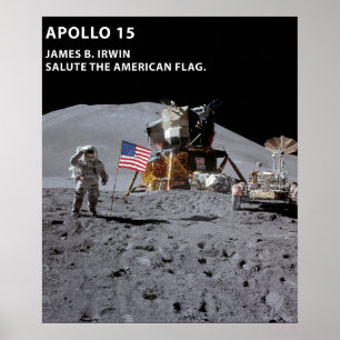Poster Nasa Moon Landing Apollo 15 Lunar Module 1971