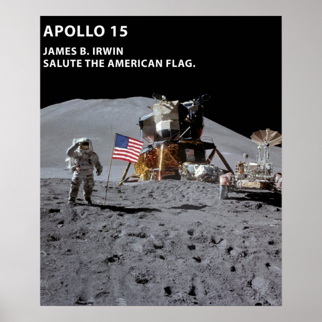 Poster Nasa Moon Landing Apollo 15 Lunar Module 1971 (Devant)