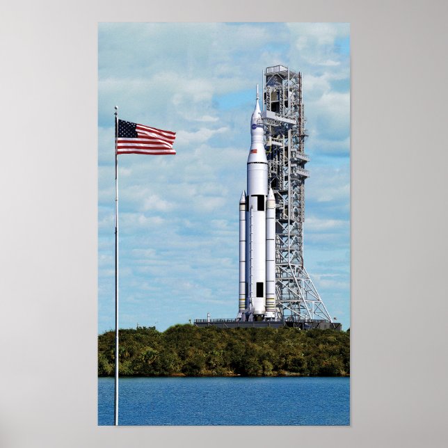 Poster NASA SLS Système de lancement spatial Fusée sur l' (Devant)