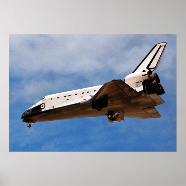 Poster NASA Space Shuttle Atlantis STS-30 Landing (Devant)