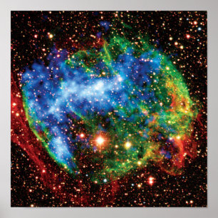 Poster NASA Supernova Remnant W49B Gamma Ray Burst Photo