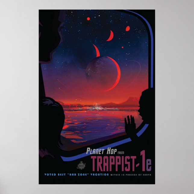 Poster Nasa / TRAPPIST-1e / Planète HOP / (Devant)