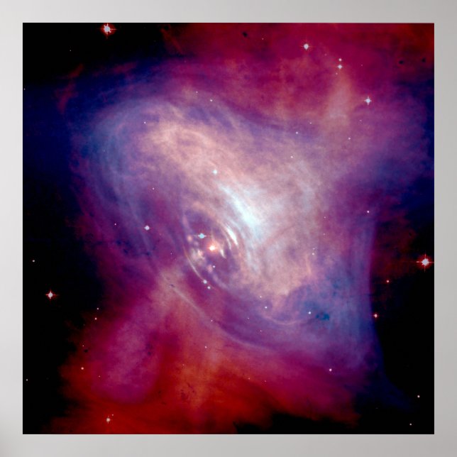 Poster NASA - X-Ray et images optiques de la nébuleuse du (Devant)