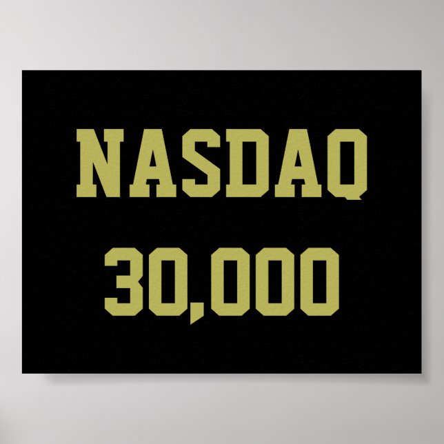 Poster NASDAQ 30000 Stock Market Celebration (Devant)