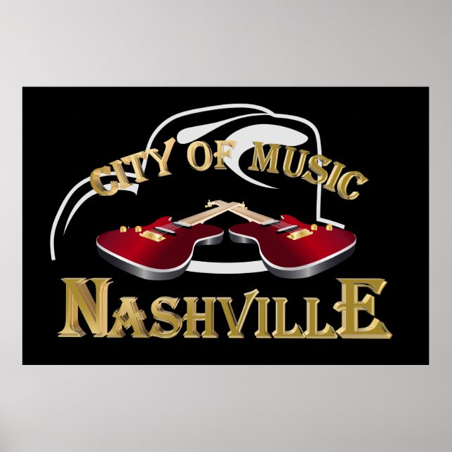 Poster Nashville. City of music (Devant)