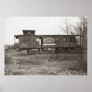 Poster Nashville et Atlantic Railroad Caboose