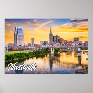 Poster Nashville, Tennessee, États-Unis