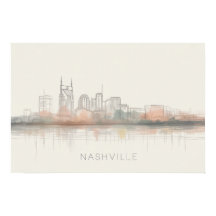 Nashville Tennessee Skyline Art Abstrait