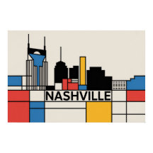 Nashville Tennessee Skyline Art Moderne