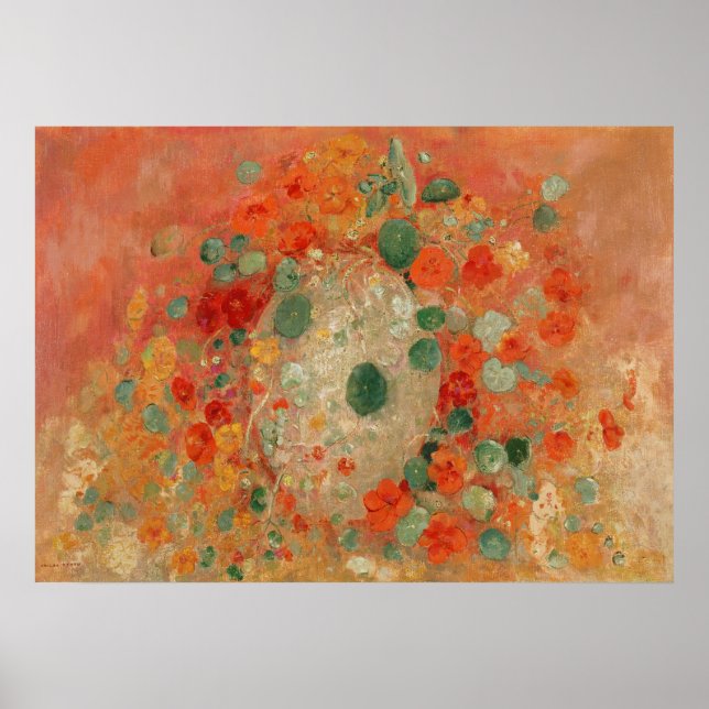 Poster Nasturtiums (1905) par Odilon Redon (Devant)