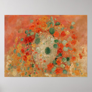 Poster Nasturtiums by Odilon Redon