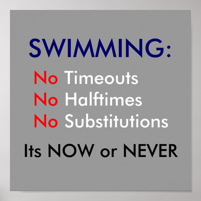 Poster Natation (Devant)