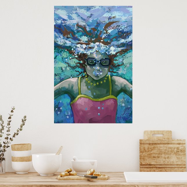 Poster Natation sous l'eau (Cuisine)