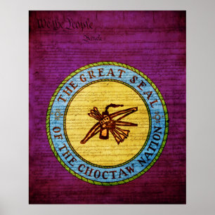 Poster Nation de Choctaw de l'Oklahoma