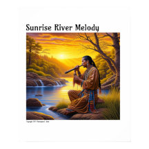 Native American blue et Yellow Digital pittoresque