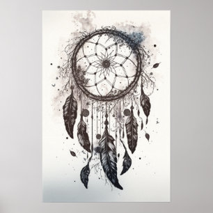 Poster Native American Dreamcatcher Art Imprimer l'affich