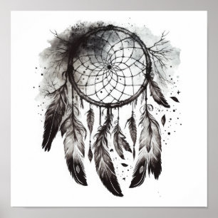 Poster Native American Dreamcatcher Art Imprimer l'affich