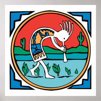 Poster Native American Indian Kokopelli