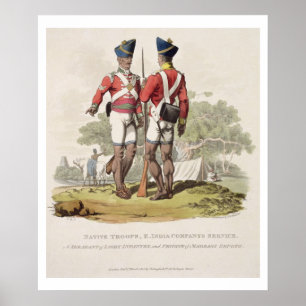 Poster Native Troops in the East India Company's Service 