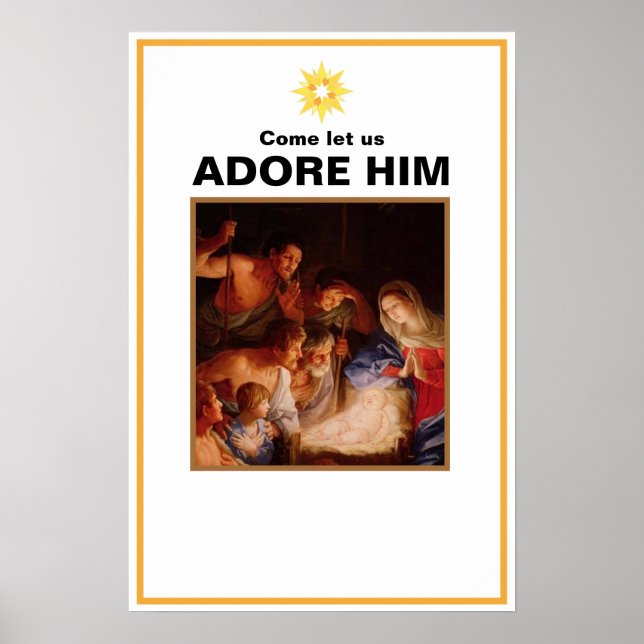 Poster Nativité Noël (Devant)