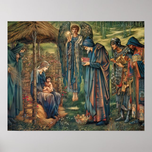 Poster Nativité Noël Jésus Adoration Avent Jone (Devant)