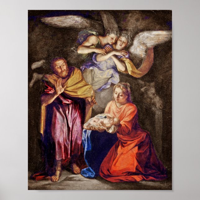 Poster Nativité par Noel Coypel (Devant)