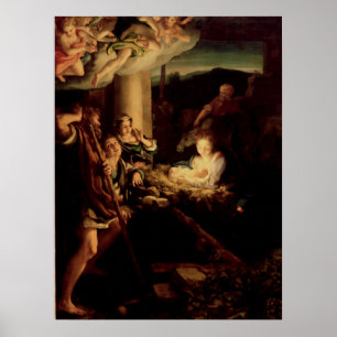 Poster Nativity - Holy Night - Correggio