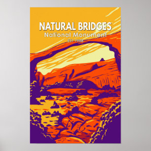Poster Natural Bridges National Monument Utah Vintage