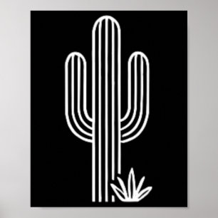 Poster Nature Cactus Mignon Plante du désert occidental S