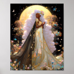 Poster Nature Déesse Imaginaire afro-américain Art
