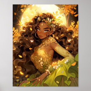 Poster Nature Déesse Imaginaire afro-américain Art