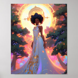 Poster Nature Déesse Imaginaire afro-américain Art