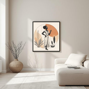 Poster Nature Équilibrée – Œuvre d'Art Botanique Féminin