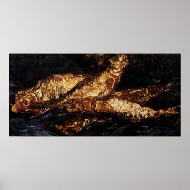 Poster Nature morte avec bloaters par Vincent van Gogh (Devant)