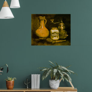 Poster Nature morte de Van Gogh avec moulin à café, pipe