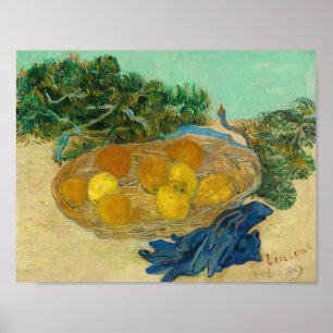 Poster Nature morte de Van Gogh Oranges Citrons Gants ble