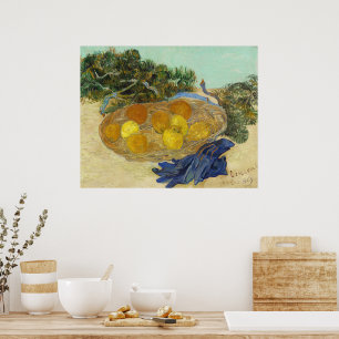 Poster Nature morte de Van Gogh Oranges Citrons Gants ble