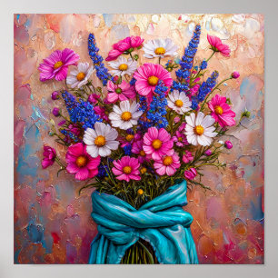 Poster Nature morte élégante d'un beau bouquet floral