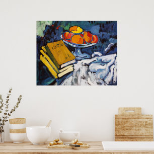 Poster Nature morte Livres et Bol Maurice de Vlaminck
