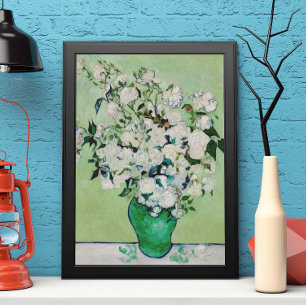 Poster Nature morte Roses dans un vase par Vincent van Go