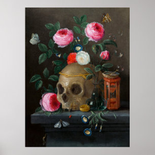 Poster Nature morte Vanitas (vers 1665–1670)