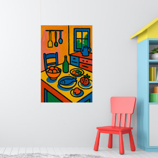 Poster Nature morte vibrante de cuisine
