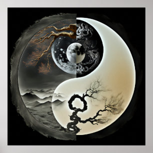 Poster Nature Yin et Yang