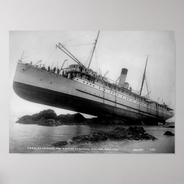 Poster naufrage - SS Princess Mai - 5 août 1910 (Devant)