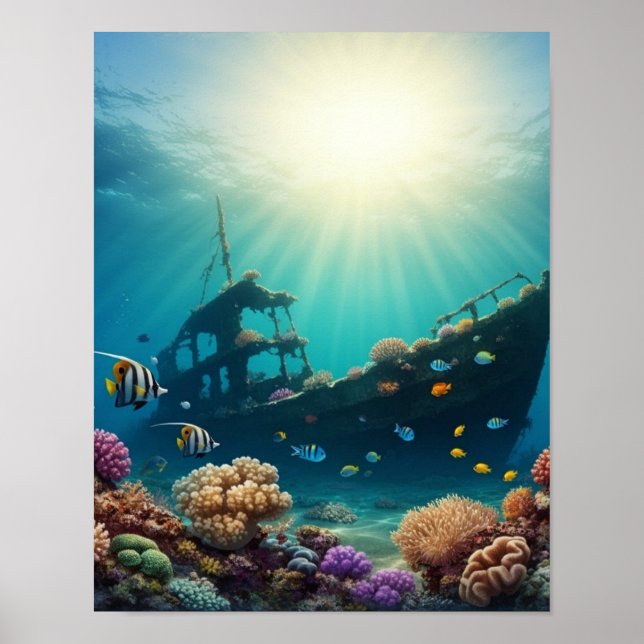 Poster naufrage sur un récif (Devant)