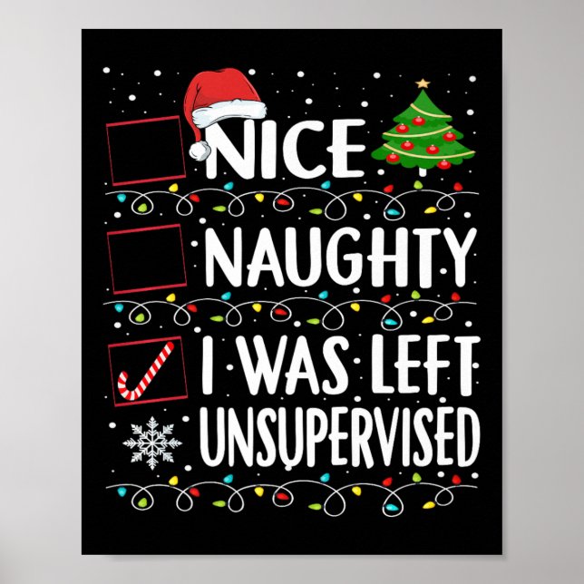 Poster Naughty Nice List A Été Laissé Sans Surveillance H (Devant)