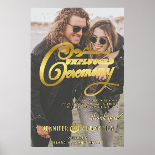 Poster Nautical Beach Unplugged Ceremony Mariage photo