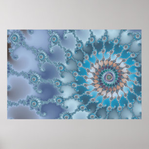 Poster Nautilus - Art fractal